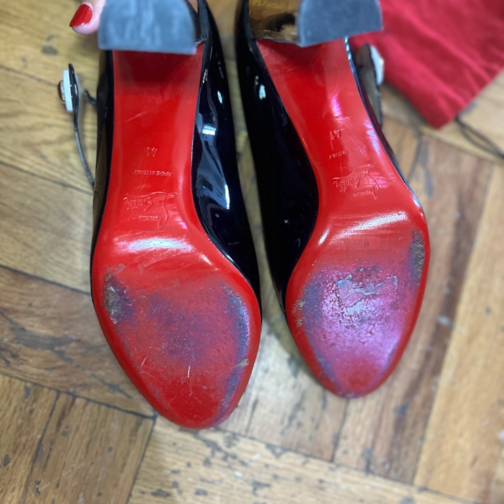 SOLD! Christian Louboutin Bibaba 85 Mary Jane Pumps - Picture 10 of 11